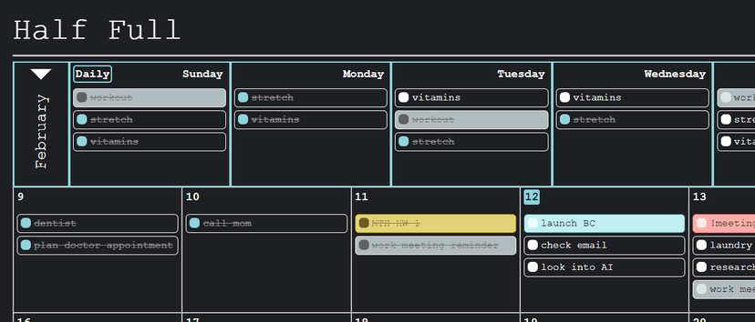 Daily Tasks (Flow)